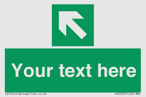 Custom Arrow Top Left Sign